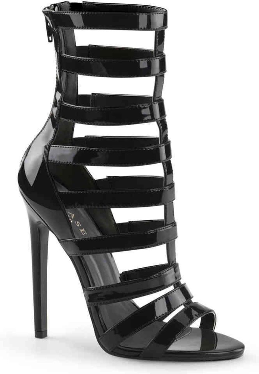 Goedkoopste EU 40 = US 10 | SEXY-52 | 5 Heel Closed Back Strappy Cage Sandal, Back Zip
