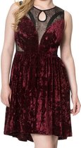 Banned Korte jurk -XL- SHADOW ANGEL Bordeaux rood/Rood