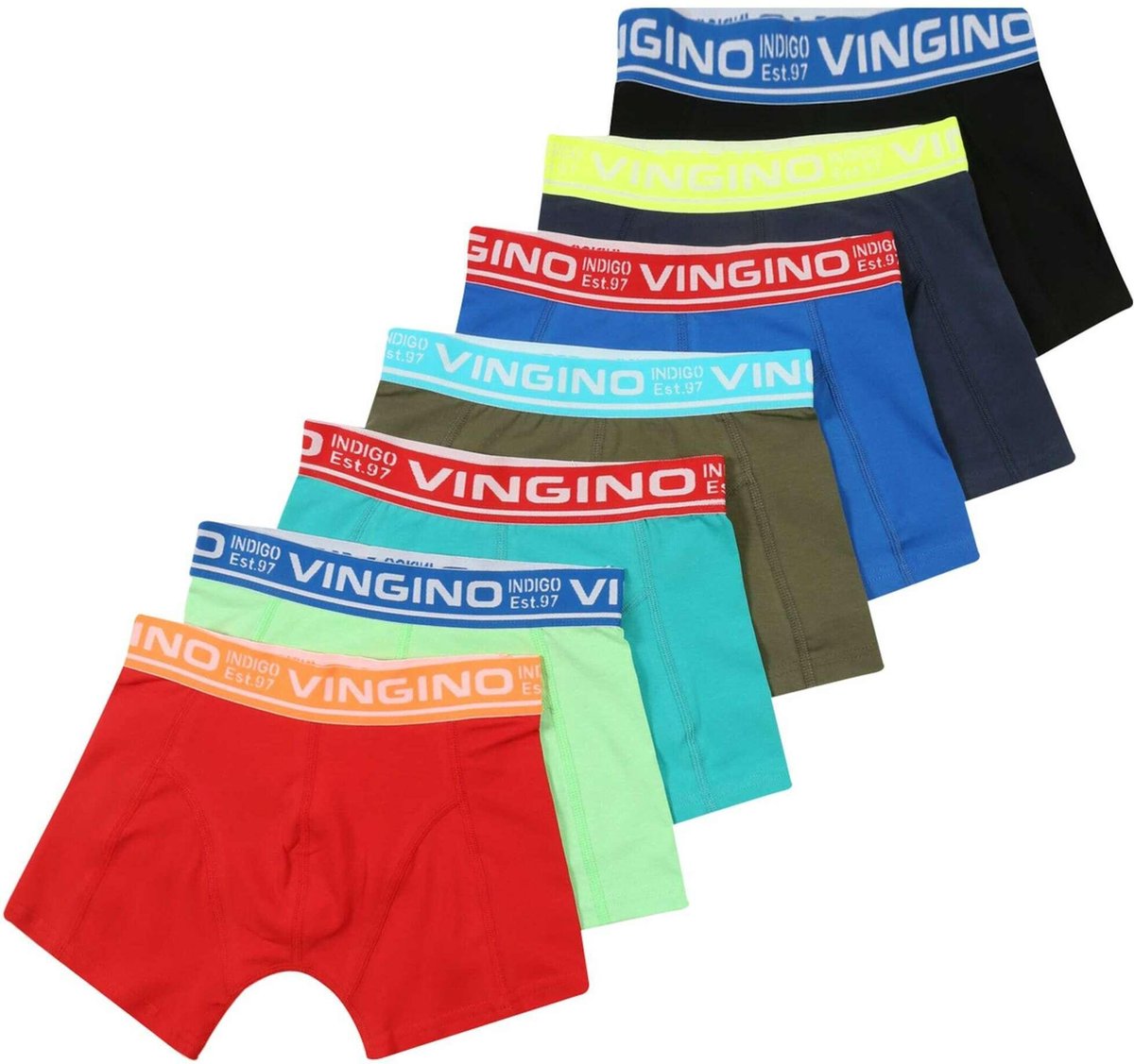 Vingino - Jongens - 7-Pack Boxershorts - Multicolor - 146/152 | bol.com