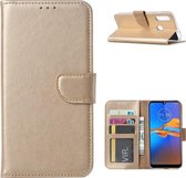 Xssive Hoesje voor Motorola Moto E6 Plus - Book Case - Goud