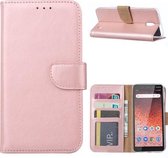 Xssive Hoesje voor Nokia 1 Plus - Book Case - Rose Goud