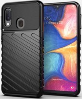 Samsung Galaxy A20e Twill Thunder Texture Back Cover Zwart