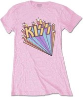 Kiss Dames Tshirt -L- Stars Roze