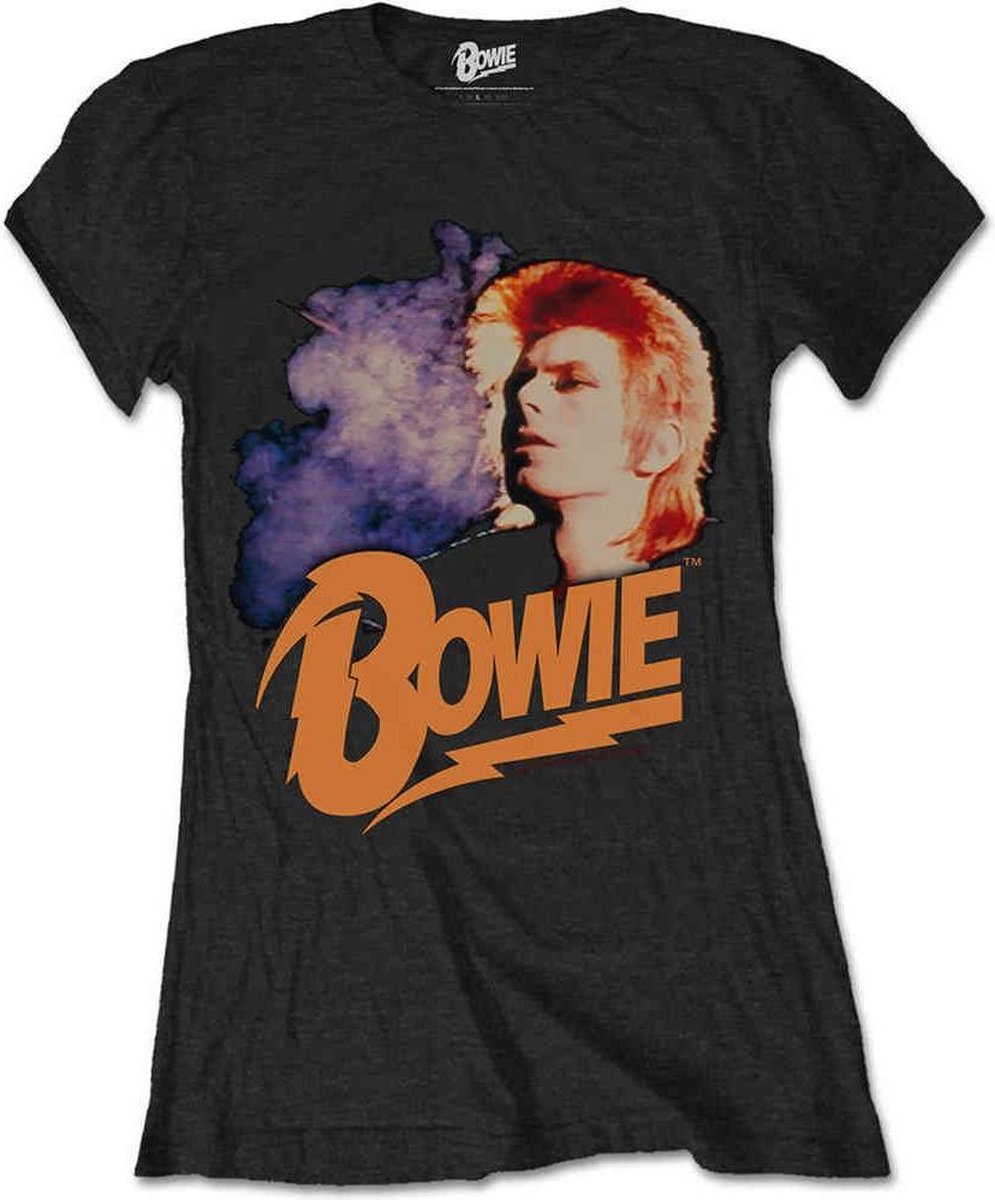 Vrouwen 3/4 lengte mouw Ziggy Stardust Kleding Dameskleding Tops & T-shirts T-shirts David Bowie Cat Shirt Off the Shoulder Top Bowie Shirt voor vrouwen Cadeau voor kattenliefhebber 