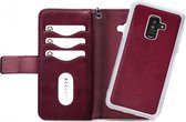 Mobilize Gelly Zipper Telefoonhoesje geschikt voor Samsung Galaxy A6 Plus (2018) Hoesje Uitneembare 2in1 Portemonnee Bookcase - Bordeaux