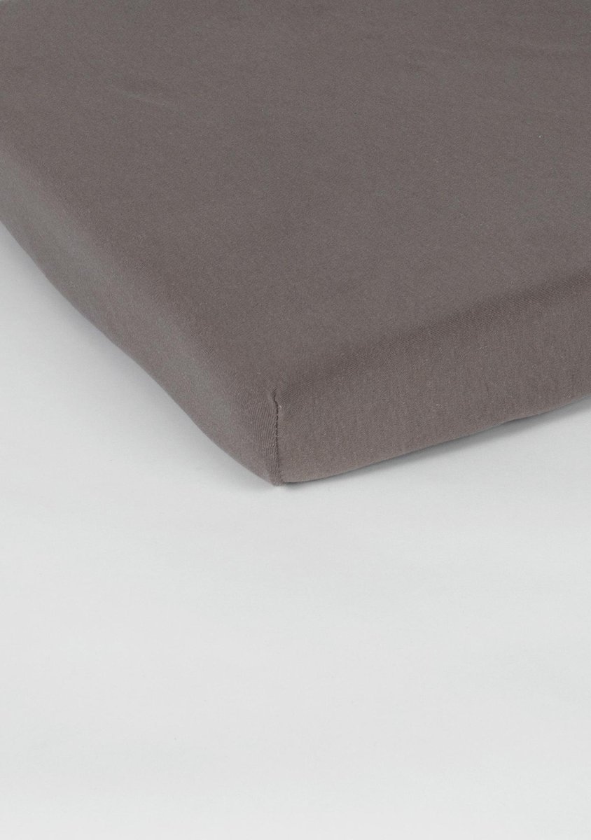 Nightlife Blue Hoeslaken Dubbel Jersey Interlock Taupe Topper