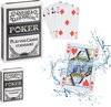 Afbeelding van het spelletje relaxdays 2x speelkaarten poker - pokerkaarten plastic - 108 kaarten - waterdicht