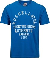 Russell Athletic  - Men Crewneck Tee - Blauw Shirt - M - Blauw