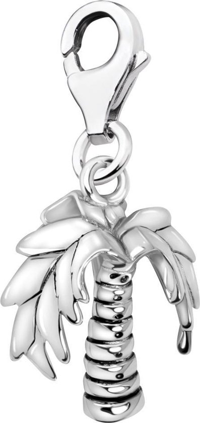 Foto: Quiges 925 zilver charm bedel hanger 3d palmboom met sterling zilver karabijnslot geschikt voor zinzi thomas sabo ti sento bedelarmband hc356