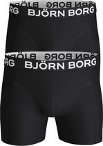 Björn Borg boxershorts Core (2-pack) - heren boxers normale lengte - zwart - Maat: M