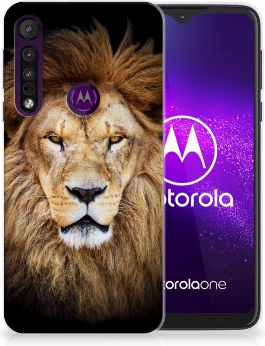 Motorola One Macro TPU Hoesje Leeuw