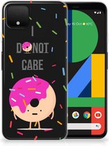 Google Pixel 4 XL Siliconen Case Donut Roze