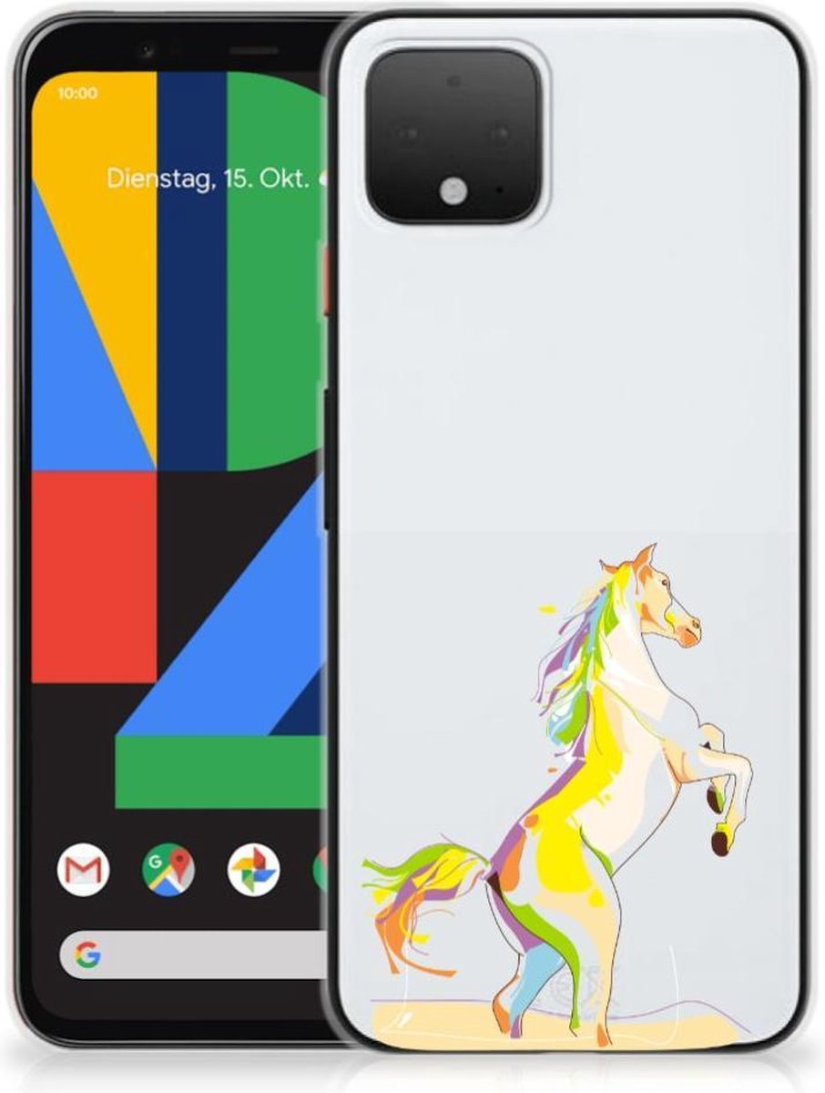 Google Pixel 4 Telefoonhoesje met Naam Horse Color