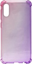 ADEL Siliconen Back Cover Softcase Hoesje Geschikt voor Samsung Galaxy A50(s)/ A30s - Kleurovergang Roze en Paars