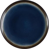 Olympia Nomi Tatapascoupeborden - Rond - Blauw/zwart - Aardewerk - 25,5 cm Ø - 4 stuks