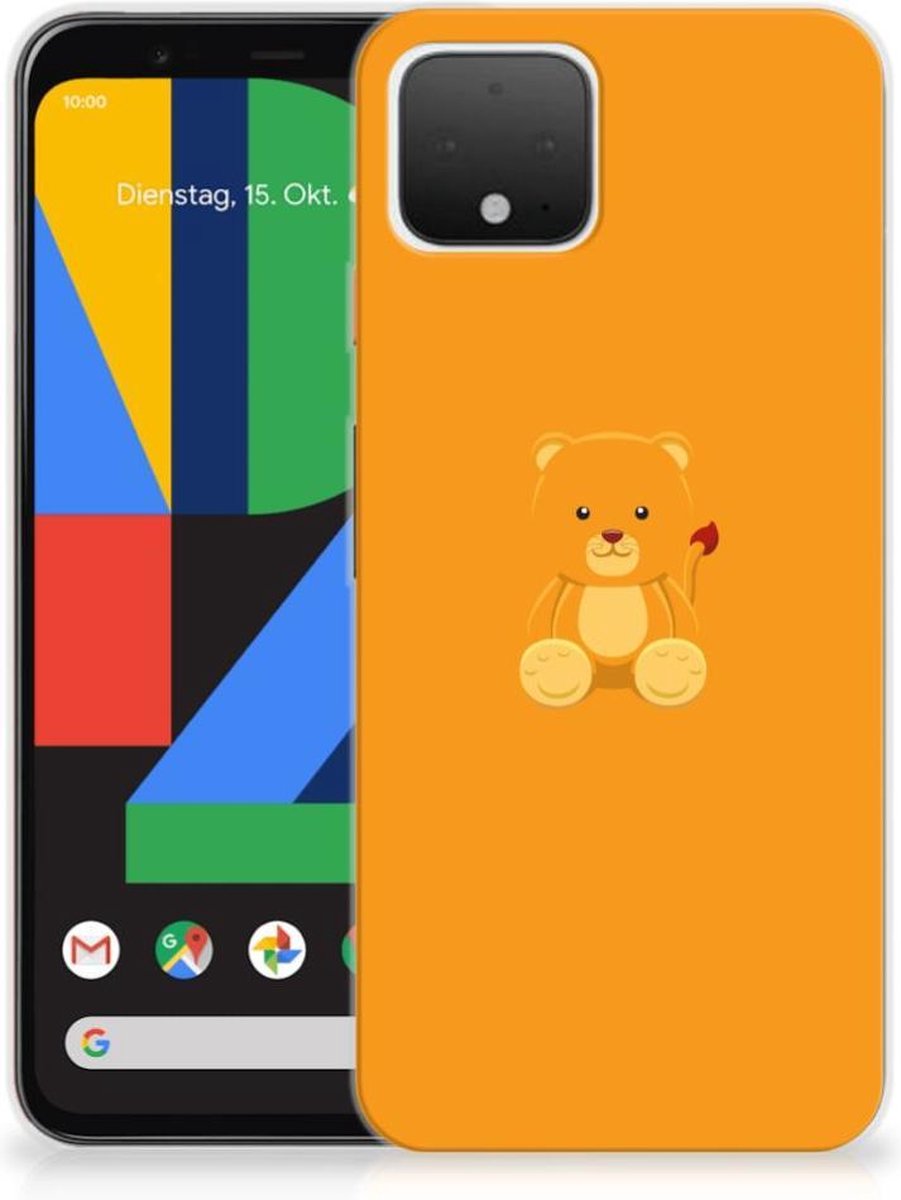 Google Pixel 4 Telefoonhoesje met Naam Baby Beer