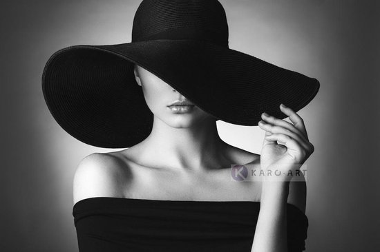 Afbeelding op acrylglas Vrouw in zwart-wit bol.com