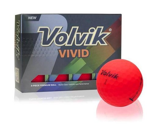 Volvik Vivid Golfballen - Dozijn / 12 stuks - Rood — afbeelding 2