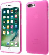GadgetBay Effen roze hoesje iPhone 7 Plus 8 Plus Pink cover Silicone case
