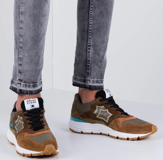 Atlantic Stars Heren Lage sneakers Polaris - Bruin - Maat 42 | bol.com