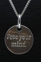 Zilveren Free your mind ketting hanger