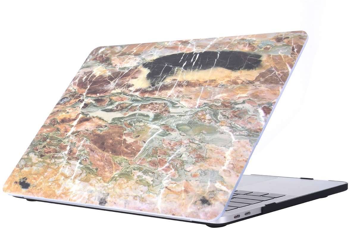 Mobigear Laptophoes geschikt voor Apple MacBook Pro 15 Inch (2016-2019) Hoes Hardshell Laptopcover MacBook Case | Mobigear Marble - Model 36 - Model A1707 / A1990