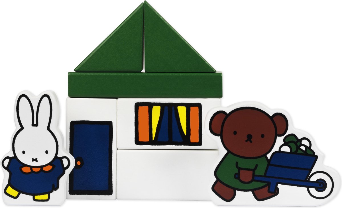 Nijntje houten blokken boerderij - 28 delig peuter speelset met boerderijdieren, bouwblokken - educatief speelgoed cadeau tip - vanaf 2 jaar - Bambolino Toys — afbeelding 6