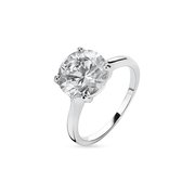 Twice As Nice Ring in zilver, solitaire 10 mm 56
