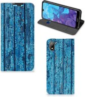 Huawei Y5 (2019) Book Wallet Case Blauw Wood