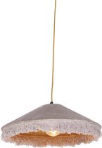 QAZQA frills - Art Deco Hanglamp met kap - 1 lichts - Ø 500 mm - Beige -  Woonkamer | Slaapkamer | Keuken