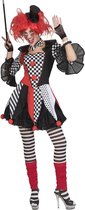 Harlequin Kostuum | Hilarische Harlekijn Hof Van Spanje Vrouw | Maat 44-46 | Carnaval kostuum | Verkleedkleding