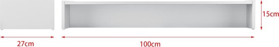 Monitorstandaard verhoger 100x27x15 cm wit