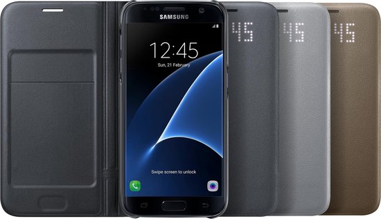 Verhoog jezelf Toelating Nu al Samsung Galaxy S7 Led View Hoesje Zilver Origineel | bol.com