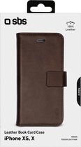 SBS Mobile Echt Lederen Book Case iPhone X/XS - Bruin