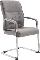CLP XXL Anubis Bezoekersstoel - Met armleuning - Eetkamerstoel - Stof - grijs