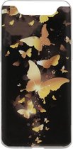 ADEL Siliconen Back Cover Softcase Hoesje Geschikt voor Samsung Galaxy A80/ A90 - Vlinder Goud