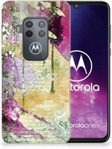 Hoesje maken Motorola One Zoom Letter Painting