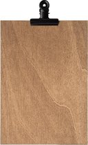 LPC  Klembord - clipboard - hout - A5 -vintage - zwarte klem - 2 stuks