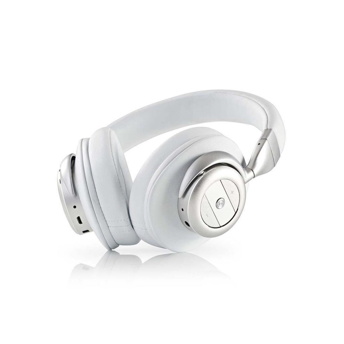 Nedis HPBT5260WT Draadloze Hoofdtelefoon Bluetooth® Over-ear Actieve Ruisonderdrukking (anc) Wit