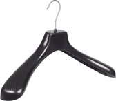 De Kledinghanger Gigant - 30 x Mantel / kostuumhanger kunststof zwart met schouderverbreding, 42 cm