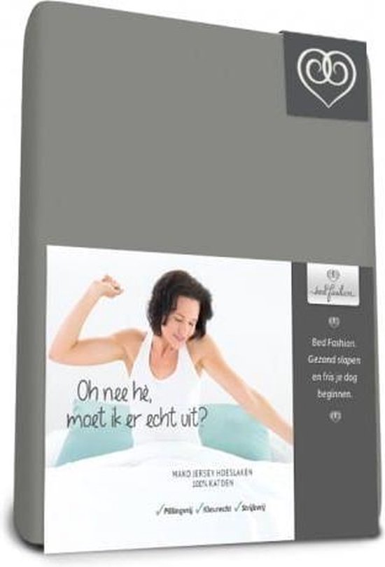 Bed-Fashion Mako Jersey Topdeck Draps-housses 80 x 220 cm gris