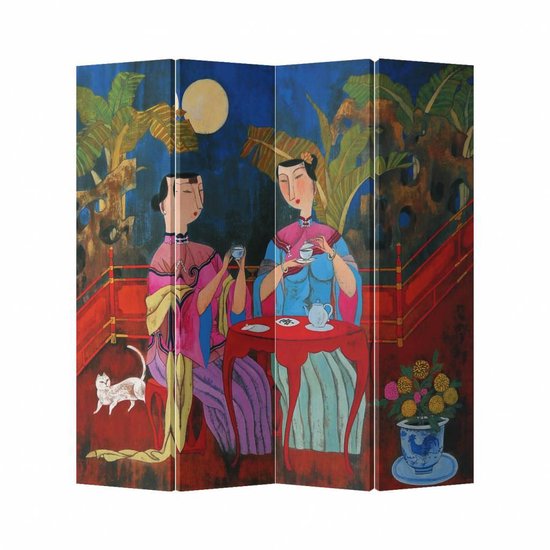 Fine Asianliving Kamerscherm Scheidingswand B160xH180cm 4 Panelen Lady