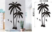 3D Sticker Decoratie Grote palmbomen Vogel Verwijderbaar Vinly Muurtattoo Art Mural Decor Sticker Muursticker Interieur - Palm10 / Large