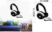 3D Sticker Decoratie Grappig DIY Muziek DJ Hoofdtelefoon Muurstickers Jongenskamer Muurdecor Vinyl Decals Muziek is mijn leven Modeontwerp Woondecoratie - Headphone4 / Small