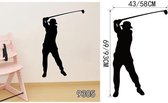 3D Sticker Decoratie Playing Golf Vinyl Wall Stickers  Vinyl Decals Living Room Wall Art Mural Modern Style Interior Design Home Decor - 9305 / Small