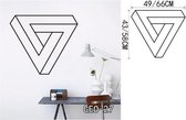 3D Sticker Decoratie Diamantvorm Geometrie Vinyl Decals Geometrische muursticker Modern verwijderbaar decor voor woonkamer - GEO27 / Large