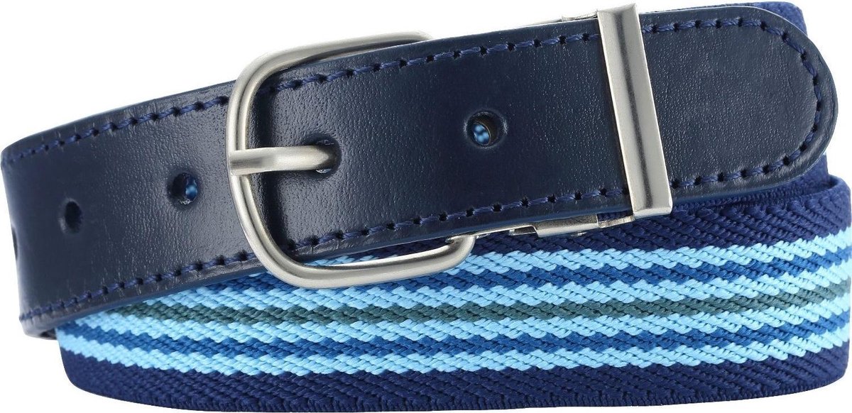 Playshoes Riem Elastisch Met Leder Gestreept Junior Navy Maat 65 Cm