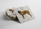 Hond Bloedhond | Houten Onderzetters 6 Stuks