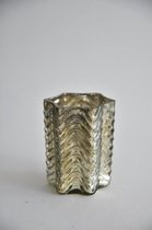 Sfeerlichten - Waxineglas Ster Groot 8x8x10cm Silver