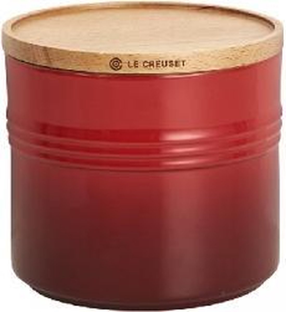 Le Creuset voorraadpot met houten deksel 12cm kersenrood